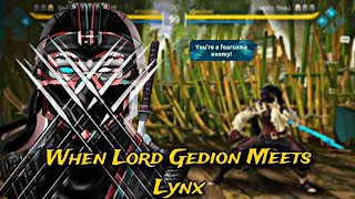 What Happens When Lord Gedion Meets Shadow Demon 🔥  Shadow Fight 4 Lynx  Shadow Fight 4 Arena ⚔️ [upl. by Islaen]