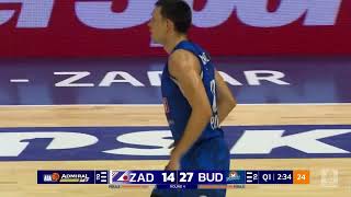 AdmiralBet ABA League 202425 highlights Round 4 Zadar – Budućnost VOLI 12102024 [upl. by Sibylla85]