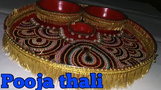 very Easy Thali Decoration idea  Puja 2019 Aarti thali decoration  EASY ART Kala [upl. by Philipps]