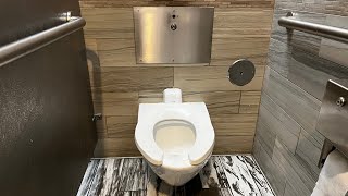 Duravit Urinal amp Toto Toilet Flushes  Men’s Restroom The Shops at Santa Anita Arcadia California [upl. by Aztinad]