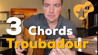 Troubadour  George Strait  3 Chord Guitar Lesson [upl. by Ezmeralda369]