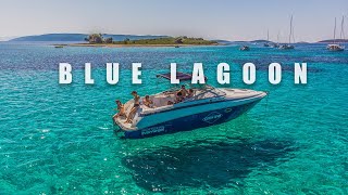 Blue lagoon in Croatia  Drone 4K [upl. by Eeruhs]