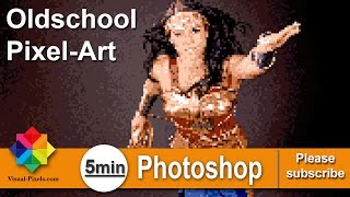 Photoshop Tutorial How to create Old School Pixel Art [upl. by Yousuf]