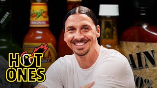 Zlatan Ibrahimović Gets Slide Tackled By Spicy Wings  Hot Ones [upl. by Teilo]