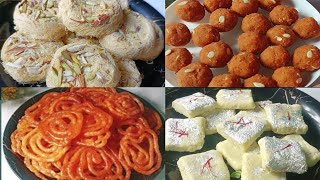 Sweet Recipes For Dawat  Jalebi Recipe Motichoor Laddu Instant Sweet Recipe Soanpapdi Patisa [upl. by Ataga664]