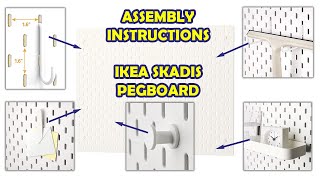 How to Install Ikeas Skadis Pegboard amp Accessories Instruction manual and more below [upl. by Chatwin168]