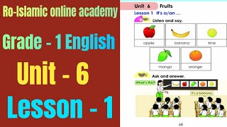 Grade 1 English Myanmar new curriculum textbook Unit 6 Lesson 1 its a an [upl. by Berger]