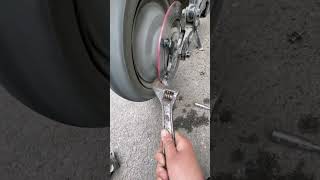 Motorcycle deformation brake pad correction process [upl. by Jemy]