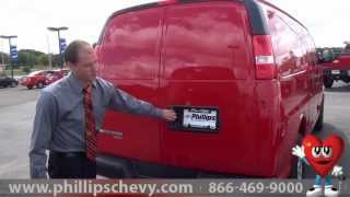 Phillips Chevrolet  2014 Chevy Express Cargo Van  Walkaround  Chicago New Car Dealership [upl. by Pudendas]