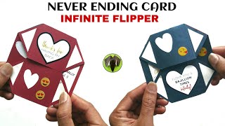 Infinite Flipper  Never Ending card  DIY tutorial  896 [upl. by Chemar]