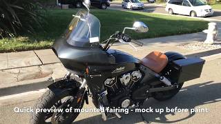 Indian Scout Fairing  Wedge Fairing Installation Tips  Highlights for FRAME [upl. by Enimaj]