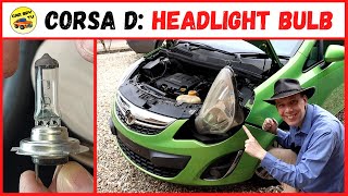 Vauxhall Corsa D How To Replace Headlight Bulb Opel Corsa D [upl. by Eselrahc]