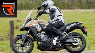 2016 Honda CB500X ABS Motorcycle First Test Review Video  Riders Domain [upl. by Aoket]