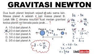 KUAT MEDAN GRAVITASI NOL  HUKUM GRAVITASI NEWTON FISIKA SMA KELAS 10 [upl. by Ailegra]