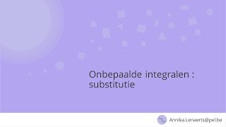 Onbepaalde integralen  substitutie [upl. by Airdnaz]