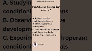 Educational Psychology MCQ 16 ugcneteducation educationalpsychology dailymcqs shorts ytshorts [upl. by Llerdnek]