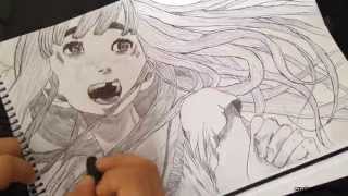 Oyasumi Punpun  Aiko  Speed Drawing [upl. by Yesteb425]