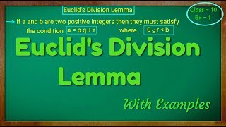 Euclids Division Lemma Class  10th [upl. by Carmelina]