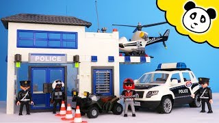 Playmobil Polizei  Die NEUE Polizeistation Spielzeug auspacken amp spielen  Pandido [upl. by Nonregla845]