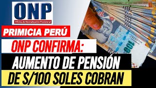 ¡ONP confirma jubilados cobran S 100 de aumento VÍCTORHUGO MONTOYA JEFE DE DICHA ENTIDAD [upl. by Jacky317]