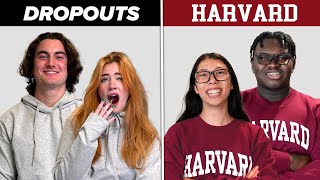 WHOS SMARTER  College Dropouts vs Harvard Students [upl. by Kittie]