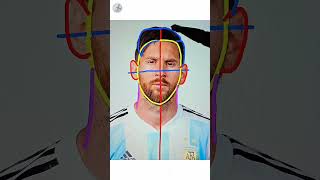 Messi Face Outline Drawing Idea drawing shots trending art india popular ytshorts viralvideo [upl. by Rubin]