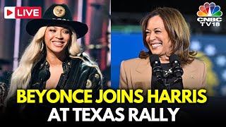 LIVE Beyonce Joins Kamala Harris at Houston Texas Campaign Rally  Beyonce LIVE  Trump  US N18G [upl. by Suirauqram915]