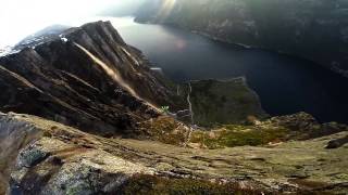 Kjerag rope jump 2014 [upl. by Nnyluqcaj875]