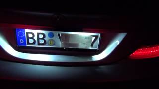 Mercedes Benz CLS c219 LED Kennzeichenbeleuchtung XENON C5W [upl. by Iemaj]