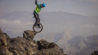 Downhill Unicycling Mount Damavand Iran [upl. by Nels]