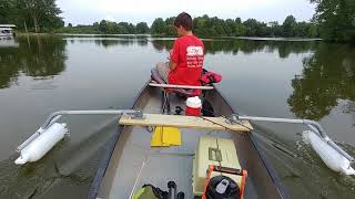 PVC CANOE OUTRIGGERS IN ACTION [upl. by Eelorac547]