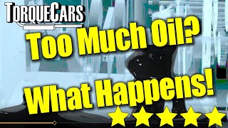 Overfilled Motor Oil  What Happens amp Engine Damage Done Fix amp Avoid Too Much Oil [upl. by Rebane126]