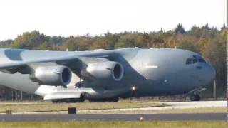 C17 Canadian Air Force 177703 Departure Eindhoven 31102011 [upl. by Nylirac747]