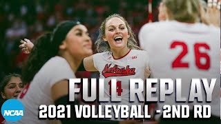 Nebraska vs Florida State 2021 NCAA volleyball 2nd round  FULL REPLAY [upl. by Nrek]