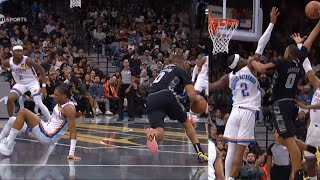 Keldon Johnson filthy ankle breaker into poster dunk on SGA 💀 [upl. by Leanora]