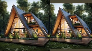 A Frame House Design  AFrame Cabin Tour [upl. by Leirvag609]