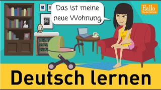 Deutsch lernen mit Dialogen  Lektion 15  Wie gefällt dir deine Wohnung  Aussprache quothquot [upl. by Noreen]