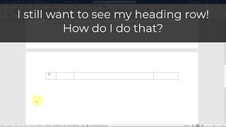 Repeat table header rows in a Microsoft Word table [upl. by Ahsinan958]