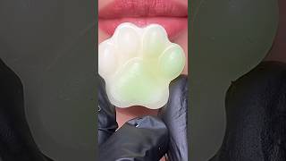 Asmr bear paw wax candy eating emoji [upl. by Eerot989]