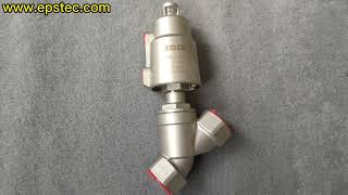 ESG pneumatic angle seat valve DN25 [upl. by Adnohsar]