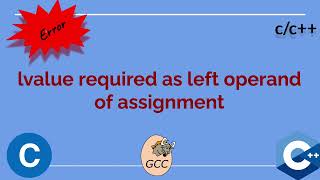 lvalue required as left operand of assignment [upl. by Pip641]