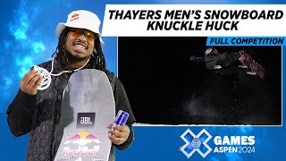 Thayers Men’s Snowboard Knuckle Huck FULL COMPETITION  X Games Aspen 2024 [upl. by Phalan]