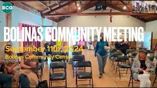 Bolinas Community Meeting  September 11th 2024 [upl. by Dian]