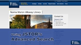 JSTOR Advanced Search [upl. by Niddala77]