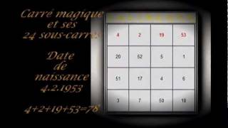 Talisnaissance  Votre Chance et Protection 24 heures24 Carré Magique et ses 24 SousCarrés [upl. by Goebel519]