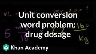 Unit conversion word problem drug dosage  Introduction to algebra  Algebra I  Khan Academy [upl. by Rendrag]