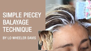 Simple Piecey Balayage Technique by Lo Wheeler Davis  Kenra Professional [upl. by Eniamsaj]