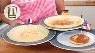 Pfannkuchen Crêpe oder doch lieber einen Pancake chefkoch [upl. by Punak]