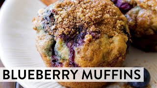 Blueberry Muffins with Streusel Topping  Sallys Baking Recipes [upl. by Ilrebmik]