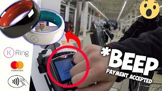 Using My Smart Ring To Pay NFC Contactless Gadget [upl. by Baxie]